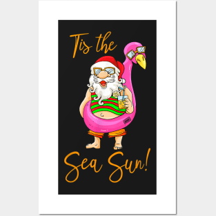 Tis the Sea-Sun Christmas in July 3 Posters and Art